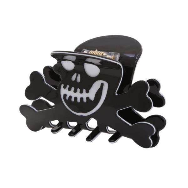 HALLOWEEN SKELETON HAIR JAW CLIPS