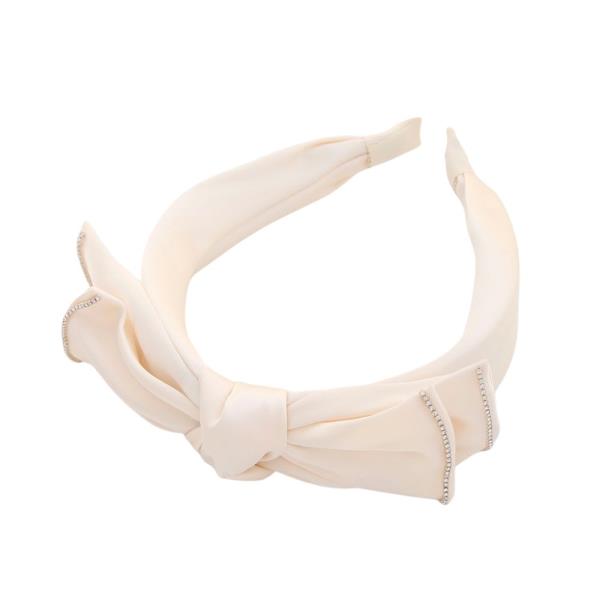 BOW RHINESTONE EDGE HEADBAND