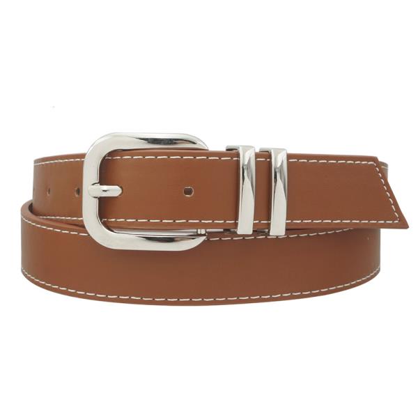 ROUNDED RECTANGLE BUCKLE DBL. LOOPED BELT