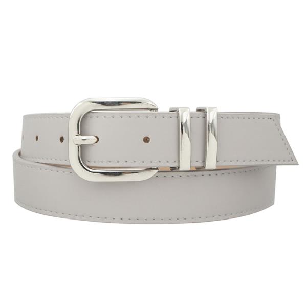 ROUNDED RECTANGLE BUCKLE DBL. LOOPED BELT