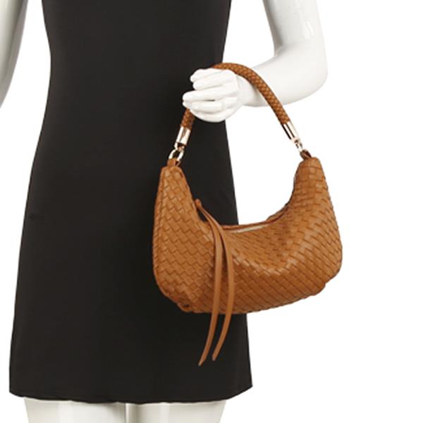 CHIC FASHION BRAID WOVEN DESIGN SHOULDER CROSSBODY BAG