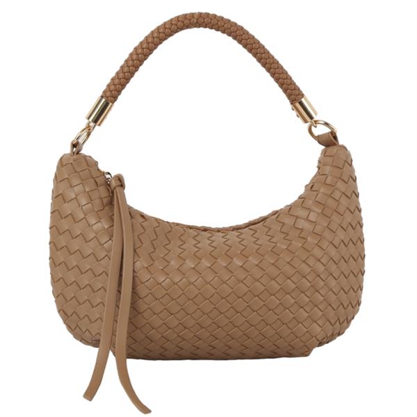 CHIC FASHION BRAID WOVEN DESIGN SHOULDER CROSSBODY BAG