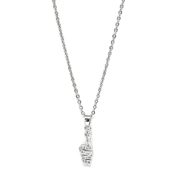 CZ SNAKE PENDANT NECKLACE