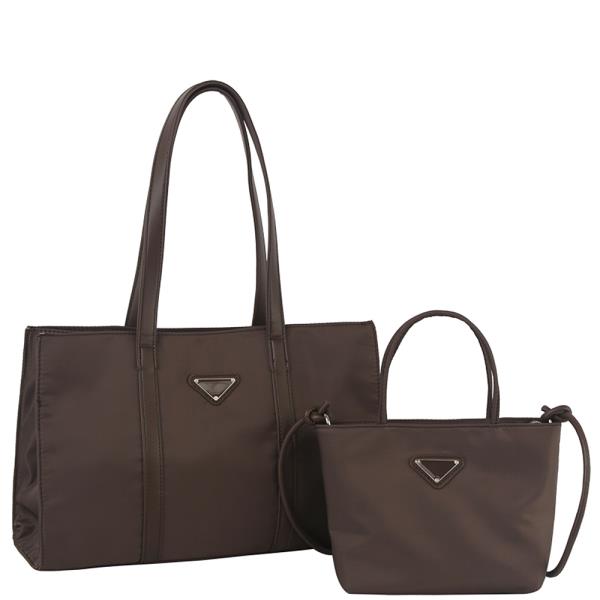 2IN1 SMOOTH TOTE W MINI BAG SET
