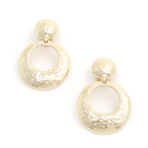 METAL ROUND DROP CLIP -ON EARRING