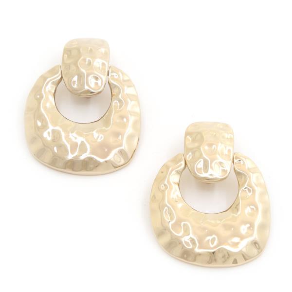 ROUND GOLD PLATED CLIP -ON EARRING