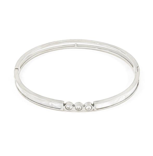 STAINLESS STEEL HINGED BANGLE BRACELET