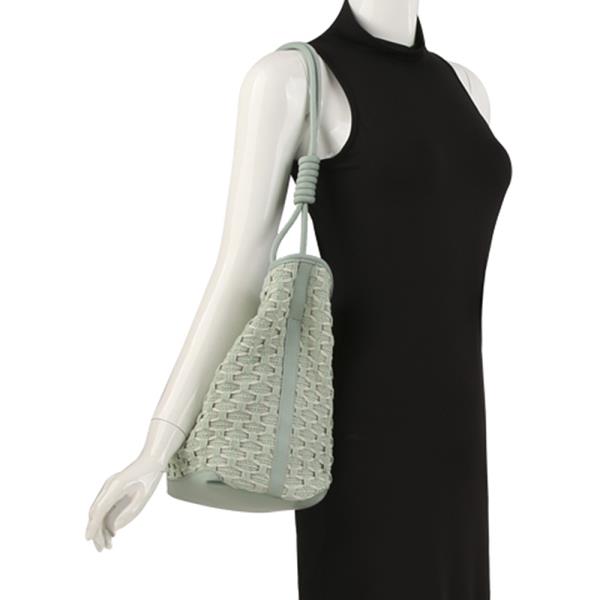 2IN1 DESIGN PATTERN WOVEN TOTE W POUCH SET