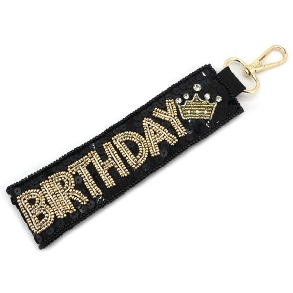 SEED BEAD BIRTHDAY KEYCHAIN