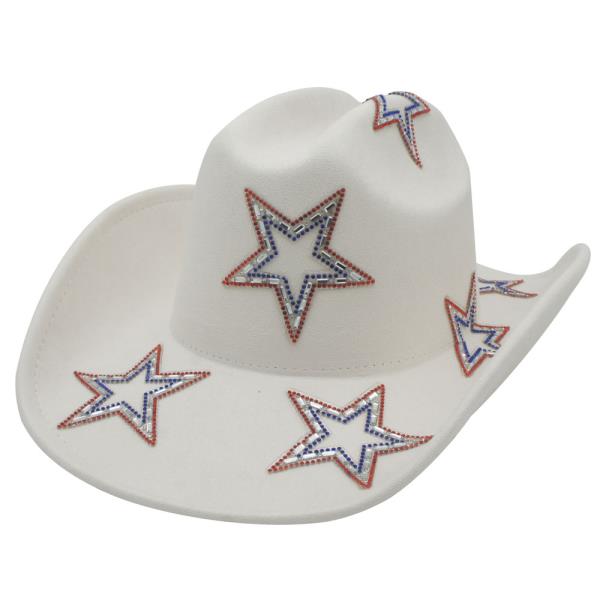 RWB RS STAR BOTTOM BRIMMED MICROSUEDE COWBOY HAT