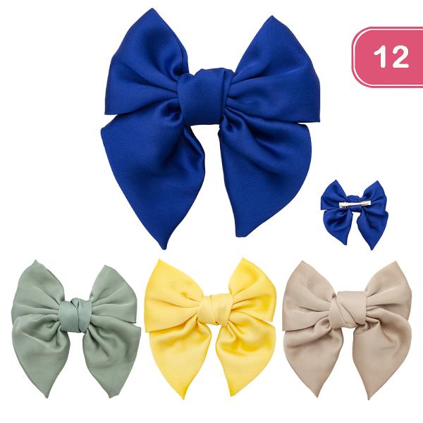 SILK HAIR BOW (12 UNITS)