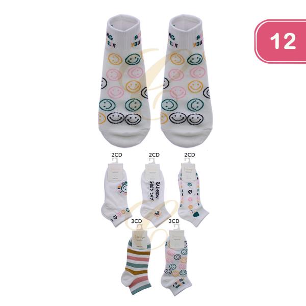 SMILEY FACE SOCKS (12 UNITS)