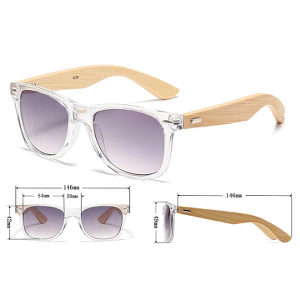 CLASSIC HORN RIMMED BAMBOO TEMPLE SUNGLASSES 1DZ