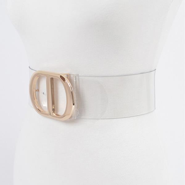 BIG METAL BUCKLE CLEAR BELT
