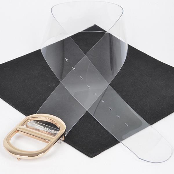 BIG METAL BUCKLE CLEAR BELT