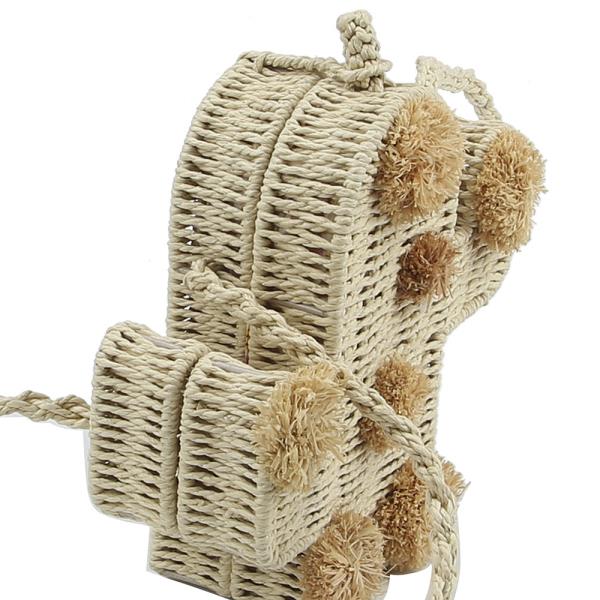 CUTE CACTUS STRAW CROSSBODY BAG