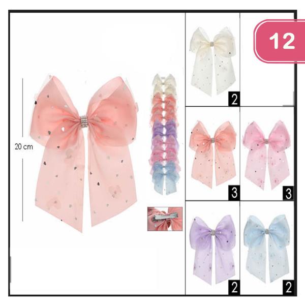 RIBBON HAIR BOW (12 UNITS)