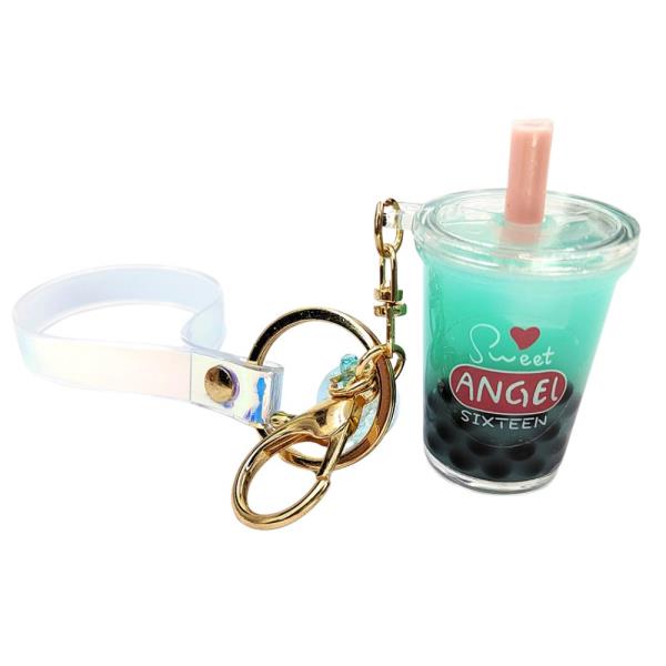 SWEET ANGEL SIXTEEN BOBA TEA KEYCHAIN