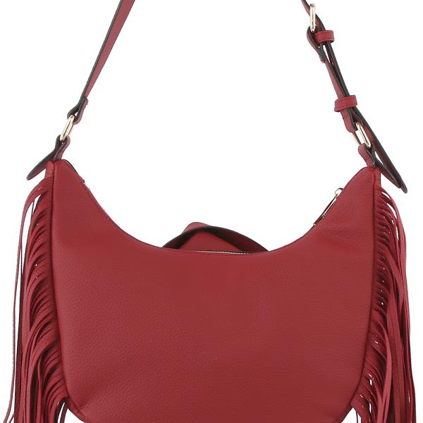 STYLISH JACKET FRINGE SHOULDER BAG