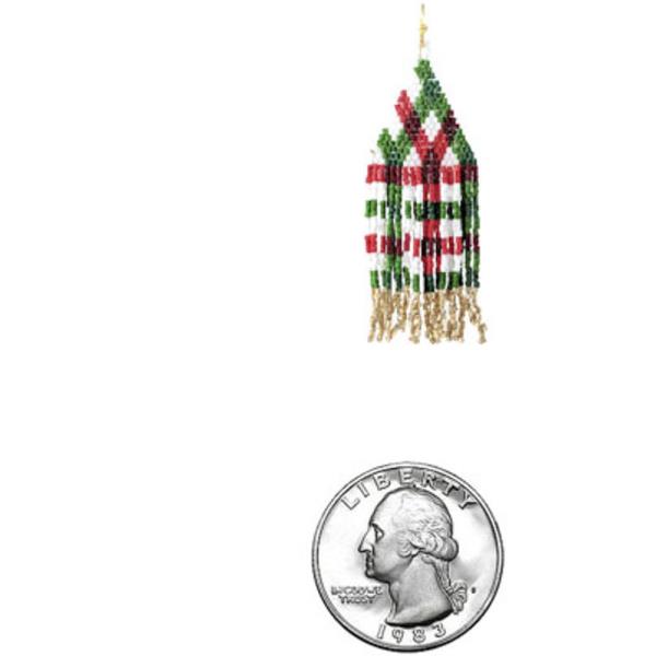 CHRISTMAS SEED BEAD EARRING