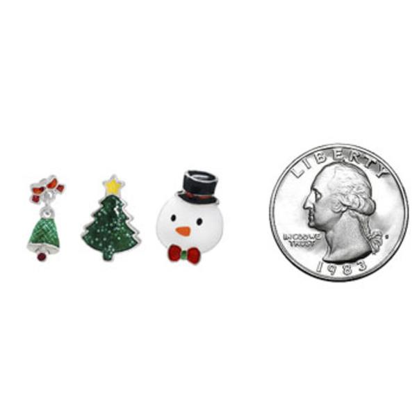 CHRISTMAS EPOXY TRIO EARRING SET