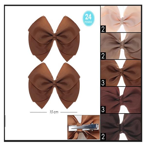 HAIR BOW PINS (12 UNITS)