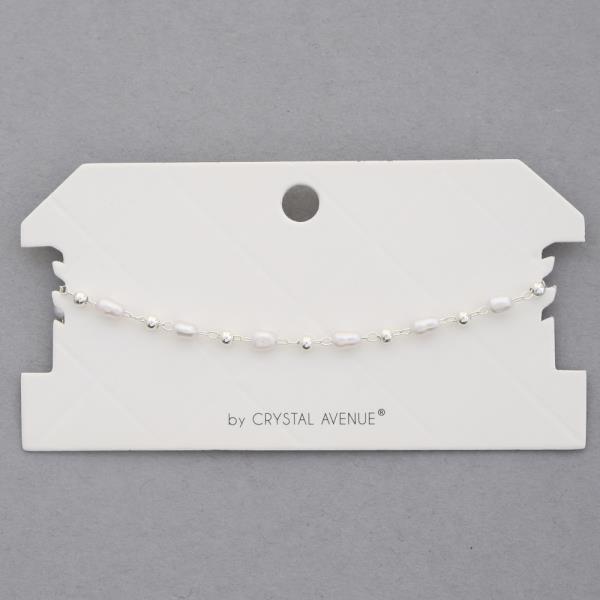 PEARL BEAD CHAIN BRACELET