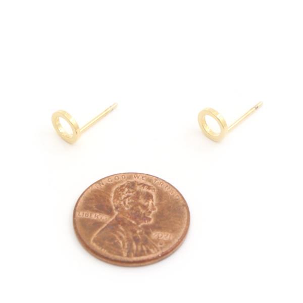 14K GOLD DIPPED ROUND EARRING