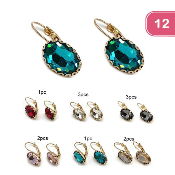 RHINESTONE EARRING (12 UNITS)