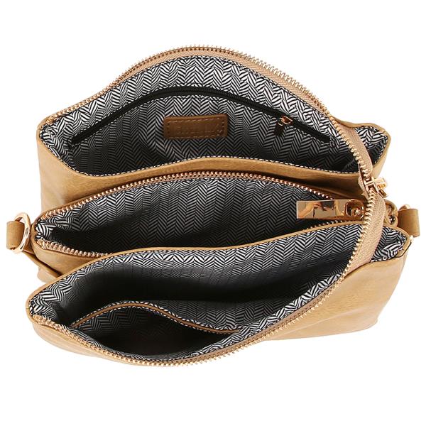 SMOOTH ZIPPER CROSSBODY W GUITAR STRAP