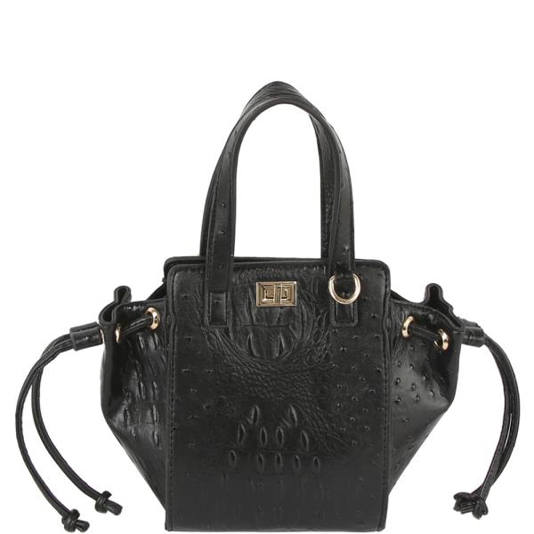 STYLISH ALLIGATOR TEXTURED SATCHEL BAG
