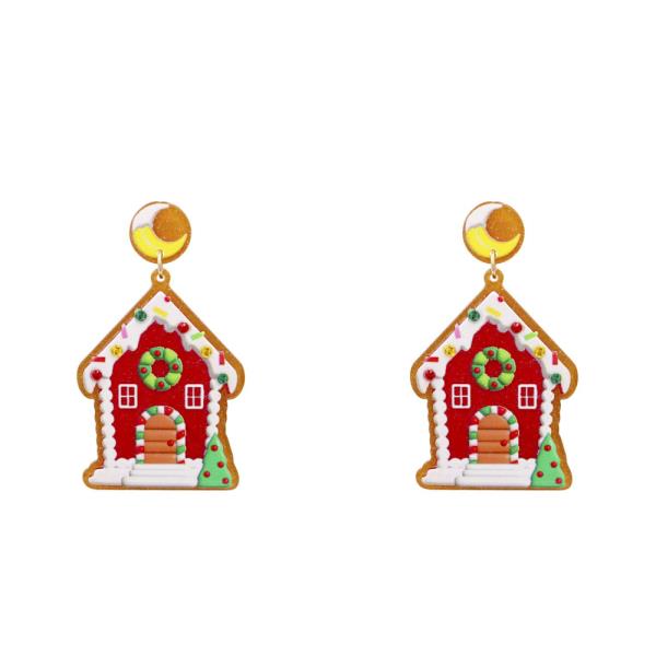 CHRISTMAS GINGERBREAD MAN DANGLE EARRING