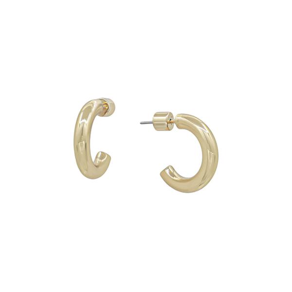 4MM WIDTH VOLUMED HOOP EARRING