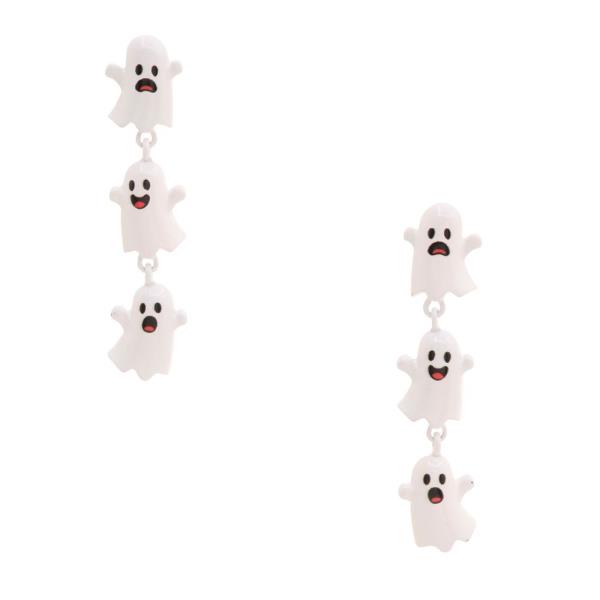 HALLOWEEN GHOST SHAPED TITANIUM EARRING