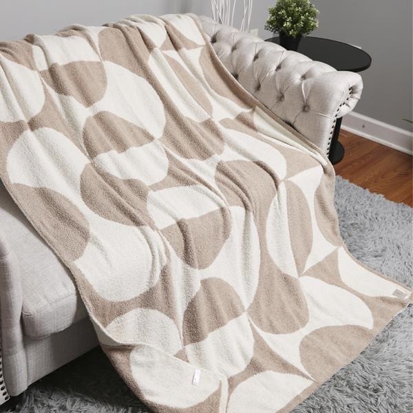 OVERLAPPING CIRCLE REVERSIBLE THROW BLANKET