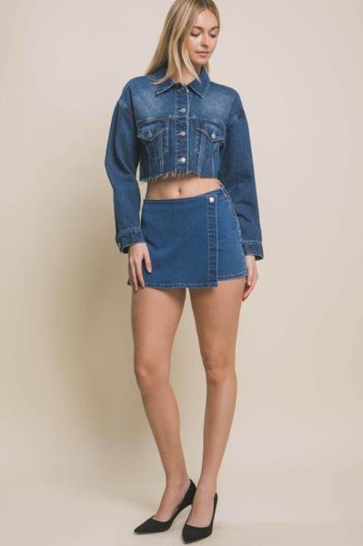 ($11.50 x 6 PCS) Denim Snap-On Button Skirts