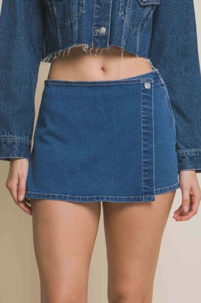 ($11.50 x 6 PCS) Denim Snap-On Button Skirts