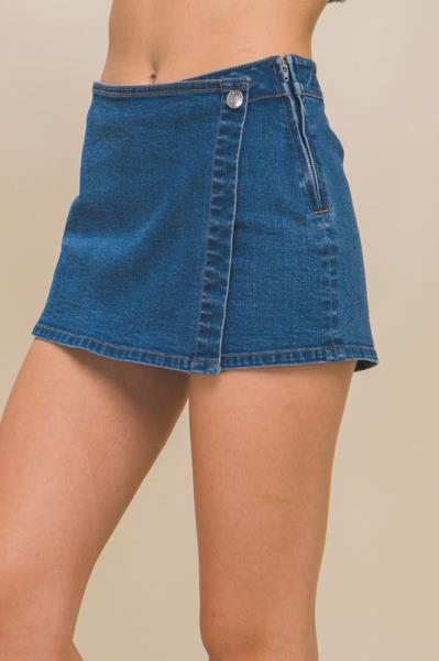 ($11.50 x 6 PCS) Denim Snap-On Button Skirts