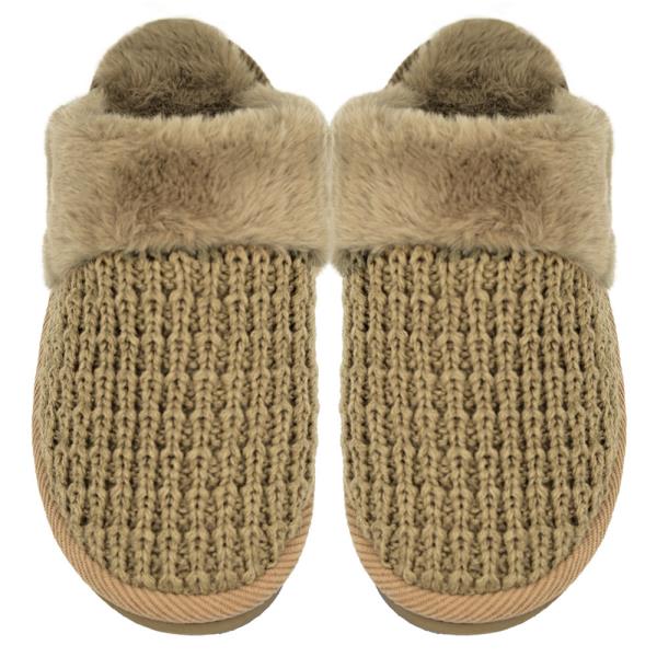 CC WAFFLE KNITTED SLIPPERS - SM SIZE