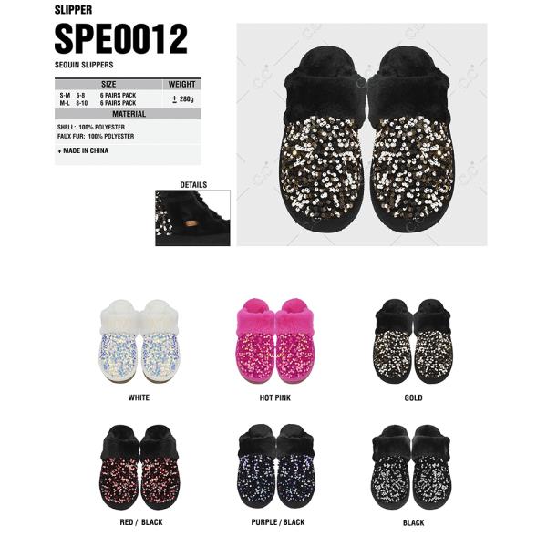CC SEQUIN SLIPPERS - ML SIZE