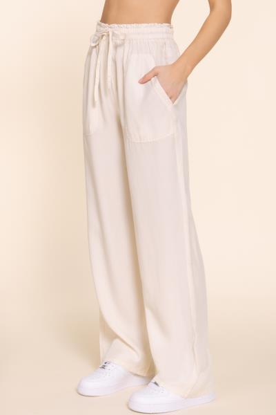 ($15.75 x 6 PCS) ELASTIC WAIST TENCEL LONG PANTS