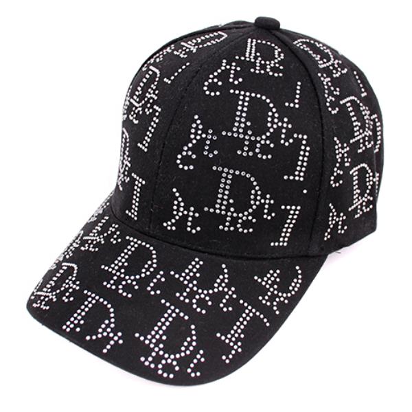 RHINESTONE D FASHION CAP