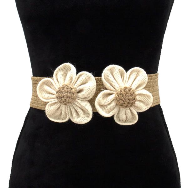 BURLAP FLOWER BELT