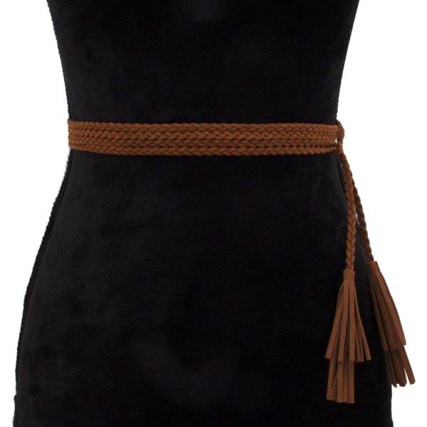 BRAIDED SUEDE BELT