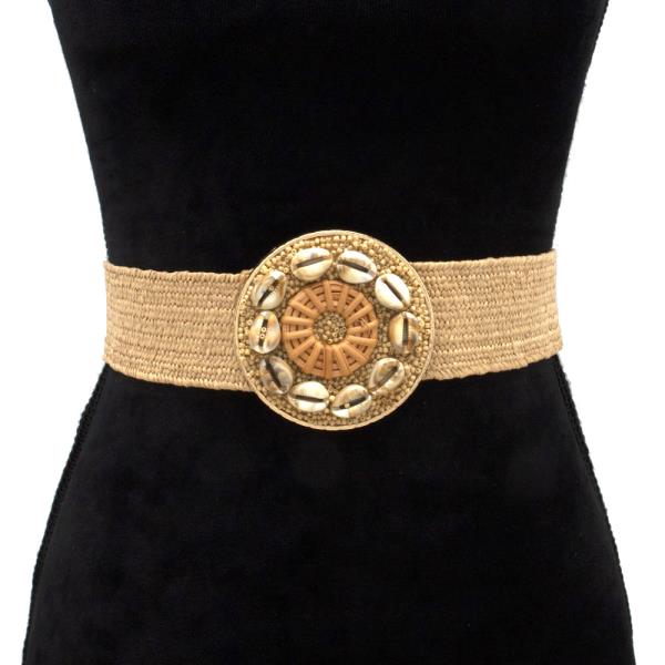 COWRIE SEASHELL BUCKLE BELT