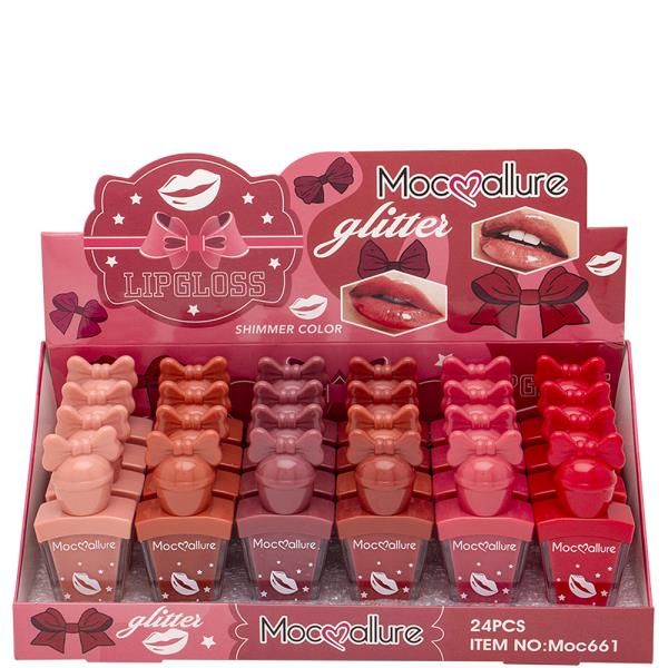 GLITTER SHIMMER COLOR LIPGLOSS (24 UNITS)