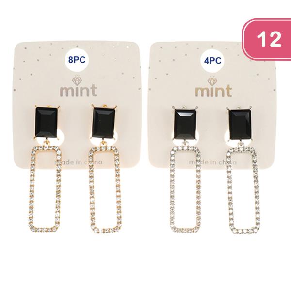 RECTANGLE DANGLE EARRINGS (12 UNITS)