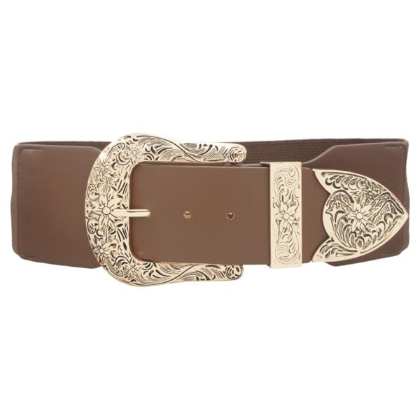 PLUS SIZE WESTERN STYLE BUCKLE ELASTIC BELT
