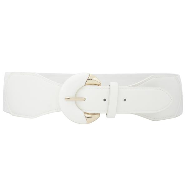 TWO TONE C BUCKLE ELASTIC BELT