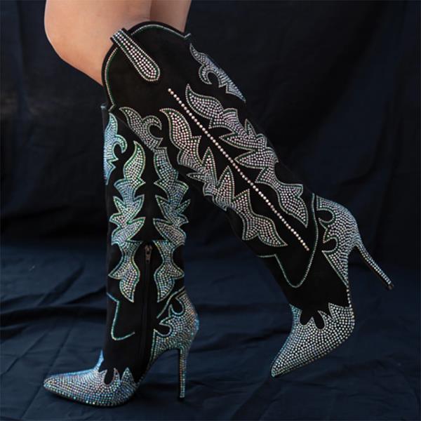 RHINESTONE WESTERN OTK BOOTS 12 PAIRS